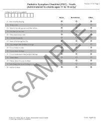 Image result for Pediatric Symptom Checklist
