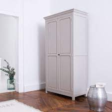 Système de fermeture douce des portes. Armoire Parisienne 2 Portes Penderie Etageres Leandre Passage Vernet Gris Clair Decoclico