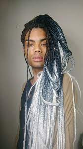 Box Braids Black And White Ombre Hair Weave Hairstyles Braided Hair Styles Braided Hairstyles Easy