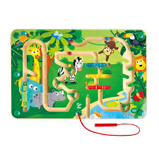 Fun educational ocean underwater theme maze puzzle games for children illustration. Jungle Maze E1714 Hape Toys