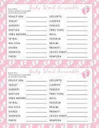 Baby Shower Word Scramble Game Printable Baby Shower Games Pink Baby Feet Baby Girl Answer Key Included G037 Easy Baby Shower Games Baby Shower Wording Baby Shower Games For Large Groups