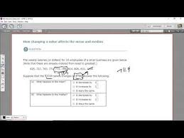 Eoc Aleks Algebra I How Changing A Value Affects The Mean And Median