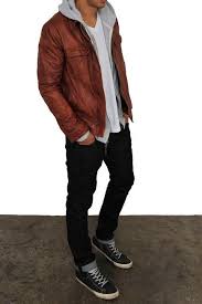 Leather Jacket And Hoodie Fashion Business Casual Mens Outfits Book Clothes