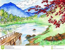 Sketches & pencil drawings landscapes sketches portraits wildlife sketches tattoo design composit drawings pencil graphite drawings illustration design original drawings vancouver bc canadian artist designer kim hunter. Color Pencil Drawing Colour Beautiful Landscape Drawing Novocom Top