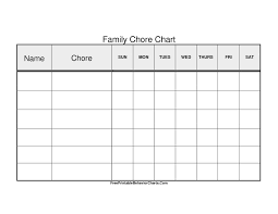 image result for graft templates for family chores to print