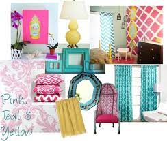 Pink Teal Yellow Yellow Home Decor Yellow Room Girly Room
