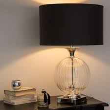 Lampe En Verre Abat Jour En Coton Anthracite Sylphide Maisons Du Monde Lampe En Verre Luminaire Maison Du Monde Abat Jour