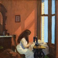 Girl at Sewing Machine by Edward Hopper 1921 Art Print, Famous Wall Art,  Famous Paintings, Painting Prints, Edward Hopper Art, Ready to Hang
