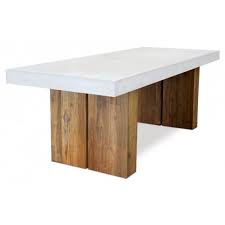 501ft040p2w Perpetual 87 Teak Olympus Dining Table With Reclaimed Base Concrete Dining Table Modern Dining Table Teak Dining Table