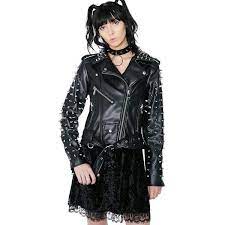 Killstar Billie Studded Biker Jacket 320 Liked On Polyvore Featuring Outerwear Jackets Vegan Le Studded Faux Leather Jacket Fashion Vegan Leather Jacket