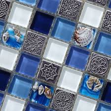Whether it be for bringing your dream kitchen to life or making your bathroom look like it was taken straight out of a magazine, the possibilities for what. Mediterranean Blue White Crystal Glass Resin Shell Mosaic Tiles Kitchen Backsplash Bathroom Shower Pool Wall Tile Mosaic Kitchen Mosaic Wall Tiles Kitchenmediterranean Blue Aliexpress