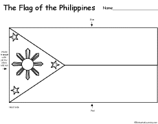 The philippine islands are located in southeastern asia. Philippines Flag Enchantedlearning Com