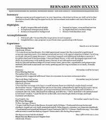 Fine Dining Server Resume Example Food Service Resumes