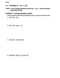 Show your answer using both words and mathematical notation. Factoring Ax2 Bx C Worksheet Answers Nidecmege