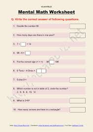 mental maths worksheets grade 1 set 1 elearnbuzz