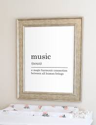 Music Definition Quote About Music Gifts For Musicians Etsy In 2020 Music Art Print Definition Quotes Gift For Music Lover