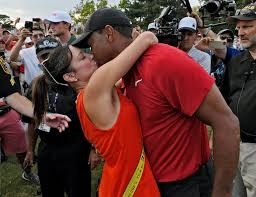 And there is sam on masters sunday getting the sweetest of dad hugs. Tiger Woods Team Mother Children Girlfriend Caddie Agent My Sports Analysis