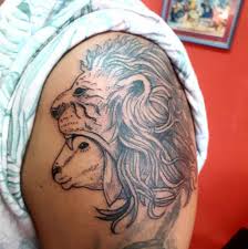 What is love, after all, but a permanent mark? Lion And Lamb Tattoo Thigh Novocom Top