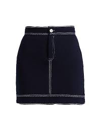 Btw this skirt is part of a set; Barrie Cashmere Blend Knit Denim Skirt In Nero Navy Niveous Modesens