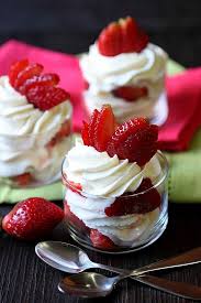 Strawberries Cream Mini Parfaits Tastes Of Lizzy T S Parfait Recipes Strawberry Recipes Light Dessert Recipes