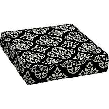 Black And White Deep Seat Outdoor Cushions Better Homes Gardens Black And White Medallion Outdoor Patio Deep Seat Bottom Cushion With Welt 24 W X 24 D X 5 75 H Walmart Com Outside Outdoor Garde