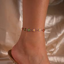 Fußkettchen daisy flowers