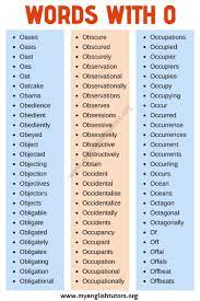 There are substantial lists of o words for kids that have to be taken into account. Words That Start With O List Of 240 O Words With Useful Examples My English Tutors