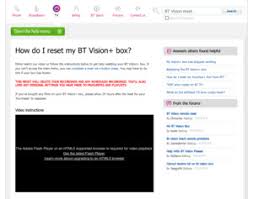 For help setting up your youview box please see the. Bt How Do I Reset My Bt Vision Box Help Bt Com Help