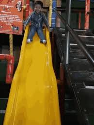 When at the playground, letting a child sit on your lap may seem like the safest way to go down the slide, but according to a new study, it's actually much more dangerous than it seems. Kid Going Down Slide Gifs Tenor