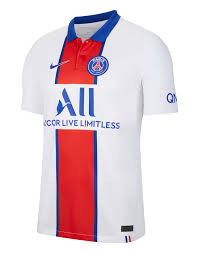 Black takes center stage for fourth psg kit, with the colors of the french flag adorning the front in a tricolor band that is interrupted to plss add psg 2020/21 for dream league soccer 2019. Nike Adult Psg 20 21 Away Jersey White Life Style Sports Ie