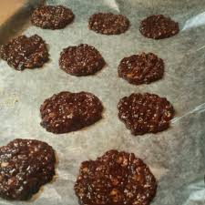 Peanut butter chocolate healthy no bake cookies made with half the amount of sugar in traditional place baking sheet in fridge until cookies are set, then serve. No Bake Cookies Iii Recipe Allrecipes