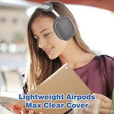 for AirPods Max Case Cover Headphones Clear Soft TPU Silicone Ear Cups  Cover Ear Pad Case Headband Cover for AirPods Max Accessories Anti-Scratch  ...