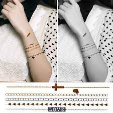 Armband tattoos are extremely popular for both men and women, and can range from delicate to huge! Sexy Korper Kunst Henna Feder Halskette Armband Tattoos Et Al Temporare Tattoo Frau Tattoo Flash Metall Von Gefalschten Gold Und Silber Flash Gold Pcb Gold Blanketgold Long Aliexpress