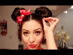 The sixths in a series of quick and simple party hairstyles. Minnie Mouse Hair Ears Halloween Hair Bear Hair Ears Disney Youtube