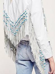 Free People Hendrix Fringe Leather Jacket Fringe Leather Jacket White Fringe Leather Jacket Fashion
