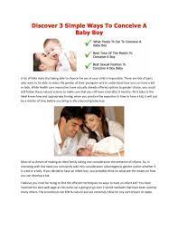 Calaméo - How to Conceive a Baby Boy