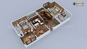 Affordable & low cost cottage & cabin plans with two 2bedrooms. Modern Residential 3d Floor Plan Design With 2 Bedrooms By Architectural Rendering Studio 2021 Los Angeles California Architect Magazine