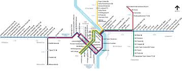 trimet rail system map max wes and streetcar system