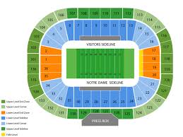 true to life notre dame football stadium seating chart notre