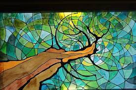 Standed Glass Tree Two Without A Clue Stained Glass Tree Stained Glass Panels Stained Glass