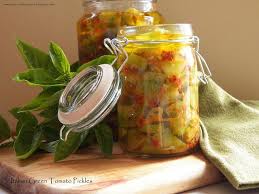 Comfy Cuisine Italian Green Tomato Pickles Pickled Green Tomatoes Green Tomatoes Green Tomato Recipes