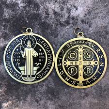 The saint benedict medal is a christian sacramental medal containing symbols and text related to the life of saint benedict of nursia, used by roman catholics, as well as anglicans, lutherans, and the western orthodox, in the benedictine christian tradition, especially votarists and oblates. 3 5 Bronze St Benedict Medal The Acts Mission Store