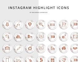 106 Realty Rose Gold Marble Instagram Story Highlights Icons Macarons And Mimosas Instagram Story Story Highlights Rose Gold Marble