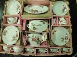 Vintage Moss Rose Child S Tea Set Porcelain Japan Complete Set Ebay Kids Tea Set Tea Sets Vintage Childrens Tea Sets