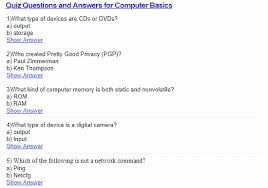 Test your knowledge of this subject further with these technology trivia questions and answers. 5 Online Computer Quiz For Kids