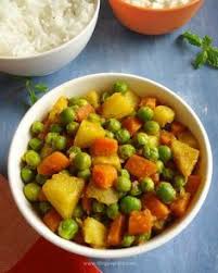 Aloo Gajar Matar Sabzi Potato Carrot And Peas Dry Curry Recipe Sabzi Recipe Indian Food Recipes Vegan Recipes Healthy