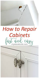Ft.), and high (more than for surfaces that will be painted, mdf has no equal for painted cabinets, furniture, wall paneling, and some moldings, mdf is a great choice. How To Repair Cabinets The Fast And Easy Way My Wee Abode