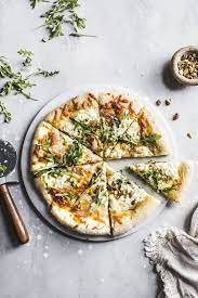 Maybe you would like to learn more about one of these? Burrata Pistachio White Pizza Thealmondeater Com Good Pizza Healthy Pizza Healthy Recipes