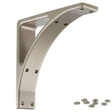 2 1 2 W X 10 D X 10 H Aura Satin Nickel Aluminum Bracket Supports Up To 250lbs Decorative Metal Shelf Brackets Countertop Support Brackets Countertop Support