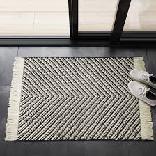 Black And White Striped Doormat Rug Chevron Woven Area Rug Project 62 Chevron Area Rugs Project 62 Area Rugs